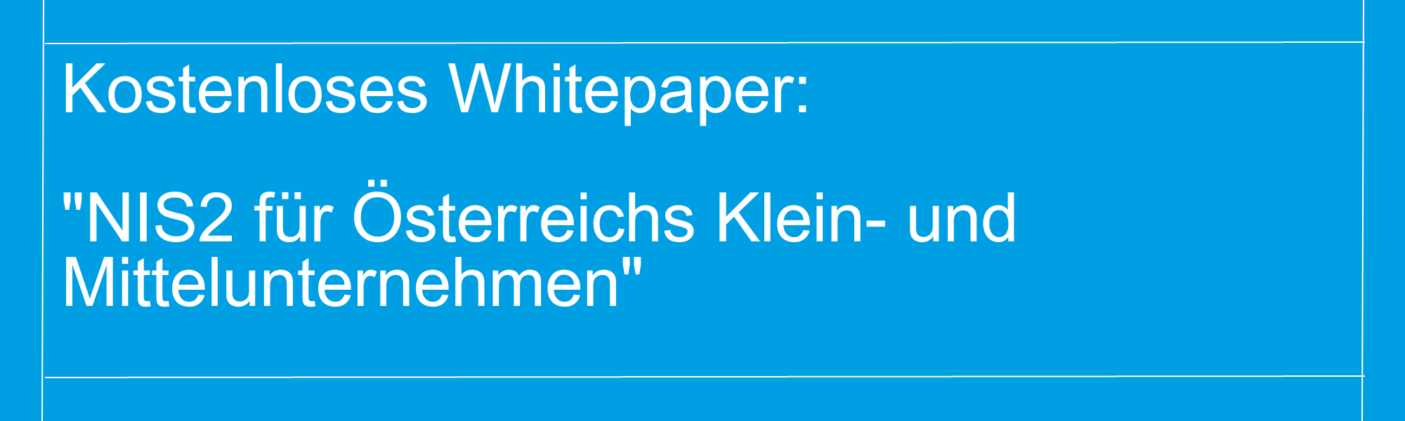 Banner für das Whitepaper "NIS2 für Österreichs Klein- und Mittelunternehmen"