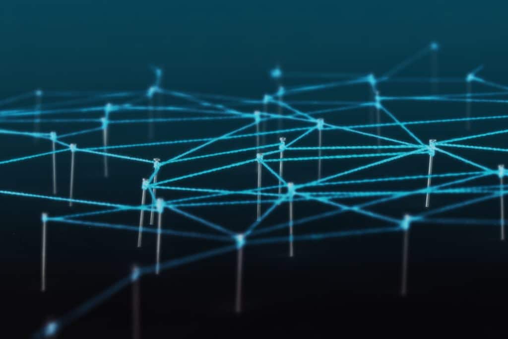 Faden sind verbunden und symbolisieren die digitale Vernetzung
